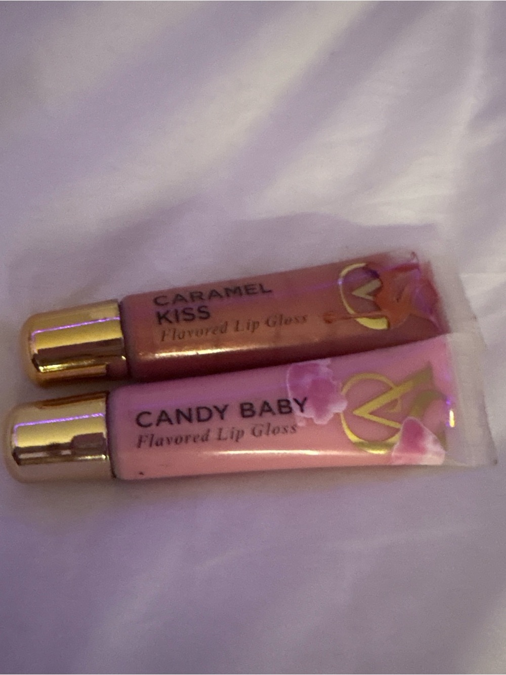 Victoria's Secret Caramel Kiss & Candy Baby Lip Gloss Duo — Brown & Pink